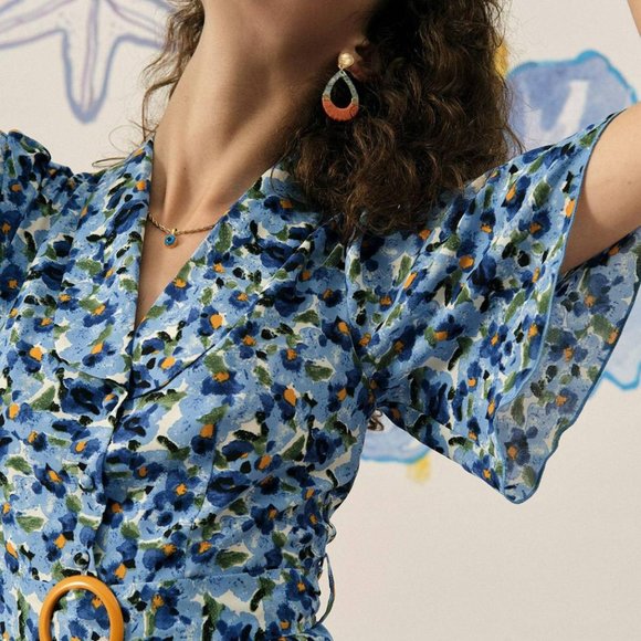 RIHOAS the lapelle belted mini dress NWOT - Picture 5 of 5